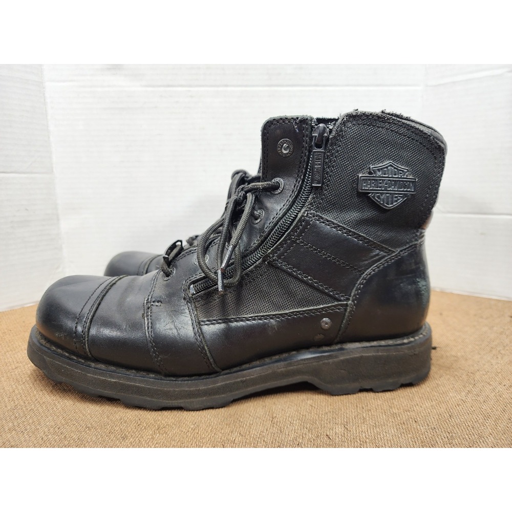 Harley-Davidson Mens Bonham Black Motorcycle Leather Boots sz 13